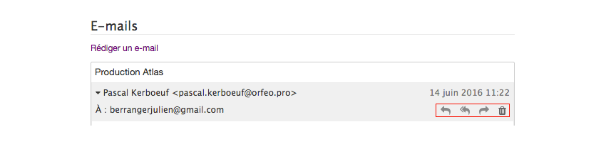 Répondre à un e-mail, le transférer, le supprimer